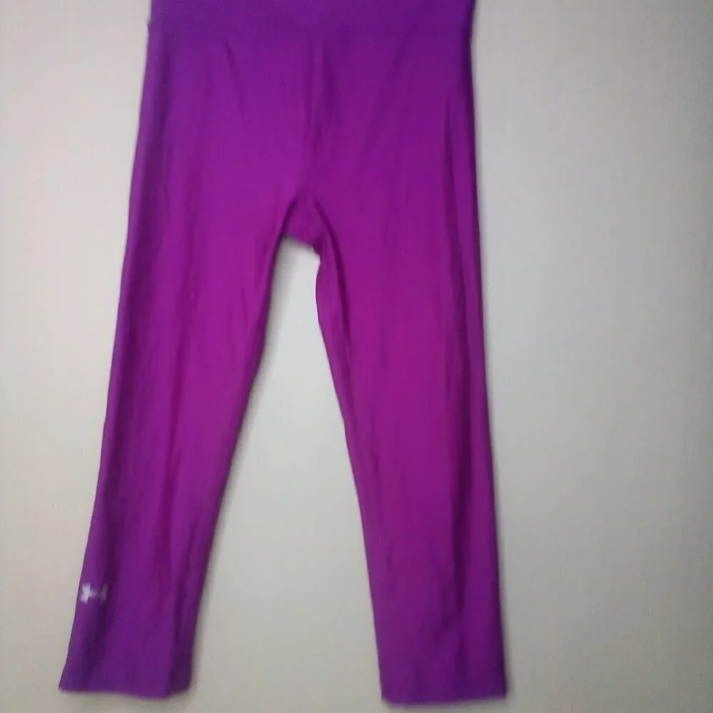 Under Armour Leggings XS Women Compression Heat Gear Active Athletic Purple Pink